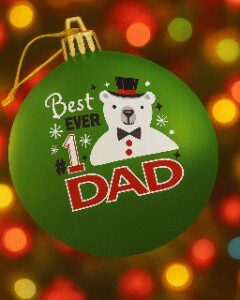E121 Best ever #1 Dad Ornament